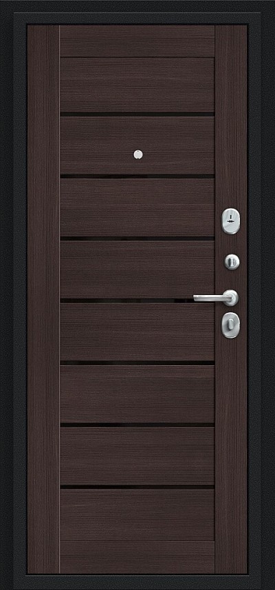 Входная дверь Техно, цвет: Букле черное/Wenge Veralinga